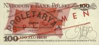 (1975) Банкнота Польша 1975 год 100 злотых "Людвиг Варинский"   UNC