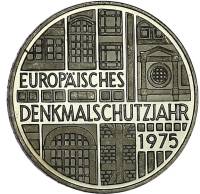 (1975F) Монета Германия (ФРГ) 1975 год 5 марок "Европейский Год Охраны памятников"  Серебро Ag 625  