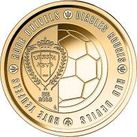 (02) Монета Бельгия 2018 год 2,5 евро "Красные дьяволы"  Латунь  UNC