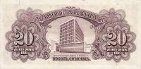 (№1961P-401c.1) Банкнота Колумбия 1961 год "20 Pesos Oro"