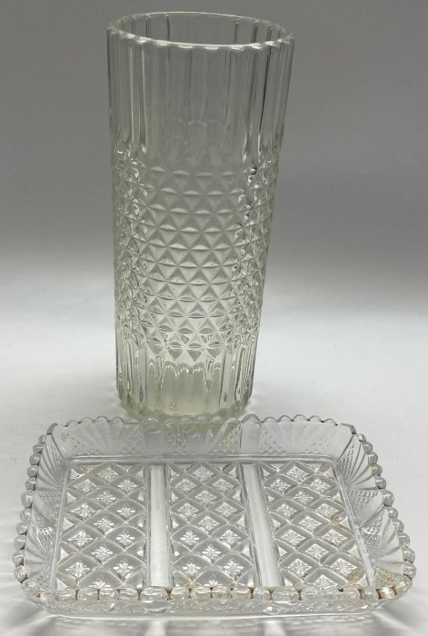 Блюдо + ваза стекло СССР