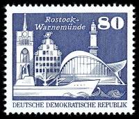 (1974-014) Марка Германия (ГДР) "Росток-Варнемюнде"    Достопримечательности ГДР III Θ