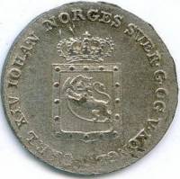 (№1825km297) Монета Норвегия 1825 год 2 Skilling