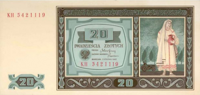 (№1962) Банкнота Польша 1962 год &quot;20 Złotych&quot;