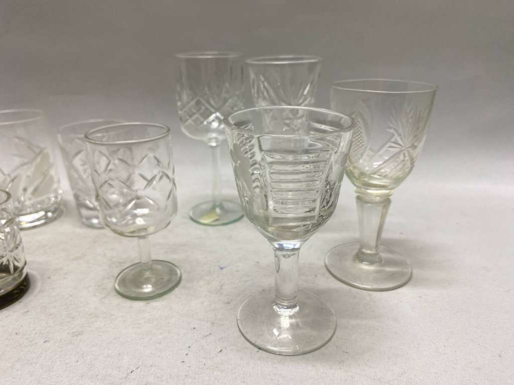 Рюмки стопки хрусталь 9 шт