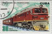 (1975-068) Марка Куба "Теплово М-62 К"    Развитие железных дорог III Θ