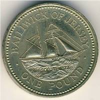 (№1994km91) Монета Джерси 1994 год 1 Pound (Решительные 1877)