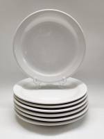 Тарелки столовые Богдановичи белые СССР 7 штук диаметр 24 см