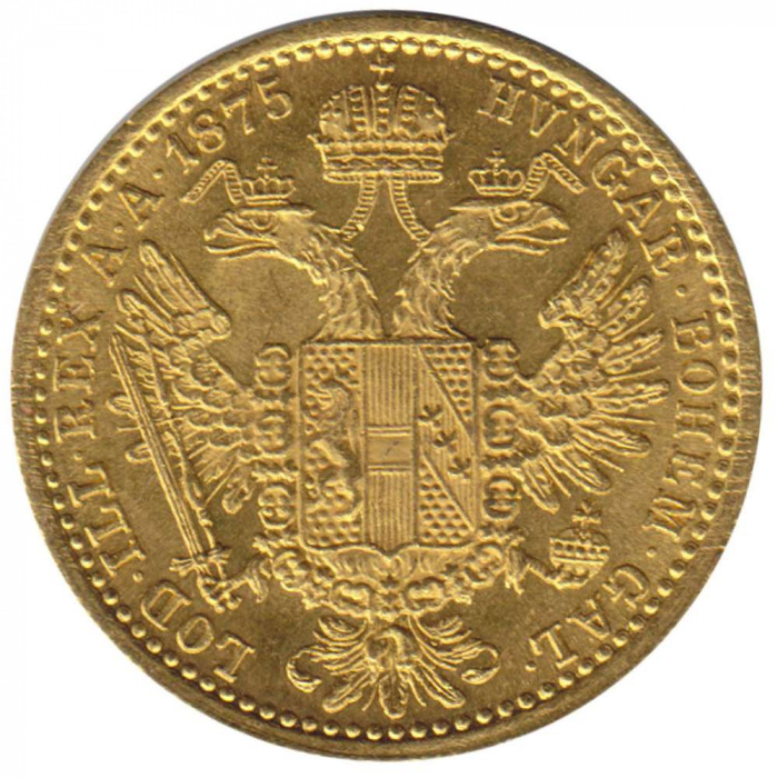() Монета Австро-Венгрия 1875 год   &quot;&quot;   Золото (Au)  XF