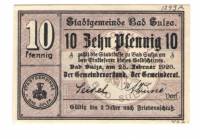 (№1920) Банкнота Германия 1920 год "10 Pfennig"
