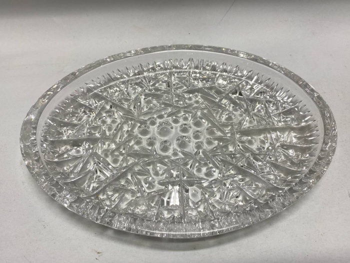 Поднос хрусталь СССР 28*20*3 см