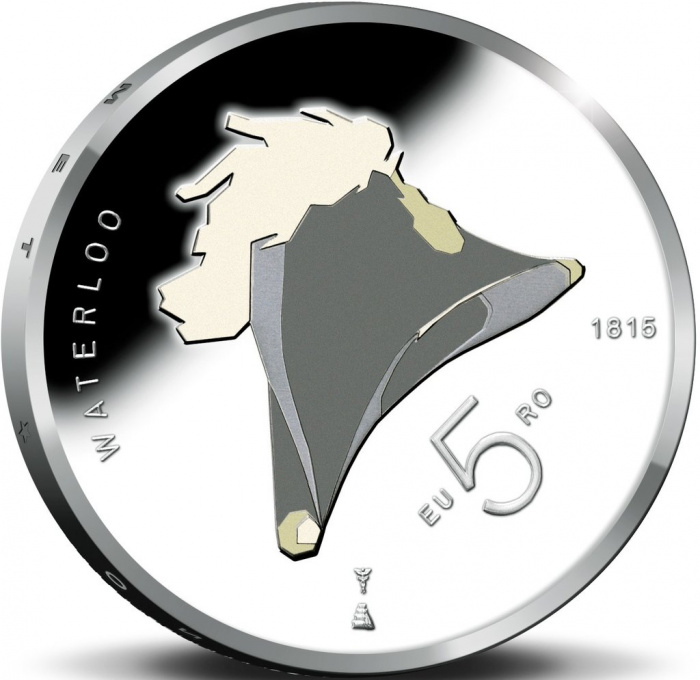 (2015) Монета Нидерланды (Голландия) 2015 год 5 евро &quot;Битва при Ватерлоо. 200 лет&quot;  Цветная Серебро 