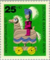 (1971-035) Марка Германия (ФРГ) "Всадник"    Старые игрушки III O