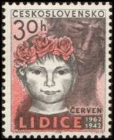 (1962-032) Марка Чехословакия "Ребенок и скорбящая мать"    20-я годовщина разрушения Лидице и Лежак