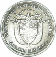 (№1904km4) Монета Панама 1904 год 25 Centeacute;simos (Вентсенко)