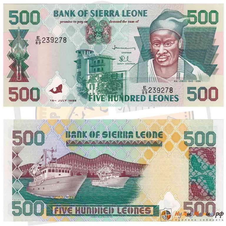 () Банкнота Сьерра-Леоне 1998 год 500 леоне &quot;Банкноты&quot;   UNC