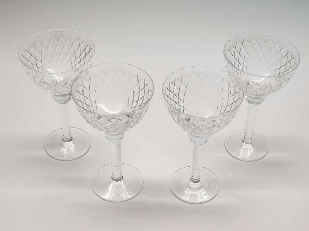 Бокалы фужеры 4 штуки хрусталь винтаж