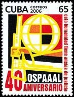 (№4776) Марка Куба 2006 год &quot;40 лет Ospaal&quot;, Негашеная