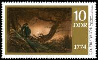(1974-053) Марка Германия (ГДР) "В свете луны"    Каспар Давид, живопись III O