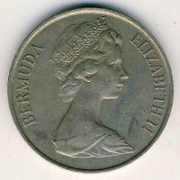  Монета Бермудские острова 1970 год 500     Медь-Никель  UNC