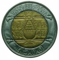 () Монета Ватикан 1993 год 500  ""   Биметалл  UNC