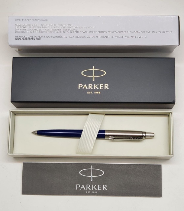 Ручка шариковая Parker Jotter Originals Recycled Navy CT в коробке оригинал Сделано во Франции