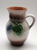 Кувшин обливная керамика Виноград высота 22 см