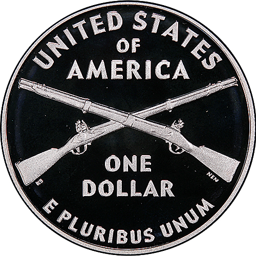 (2012w) Монета США 2012 год 1 доллар   Солдат-пехотинец Серебро Ag 900  PROOF