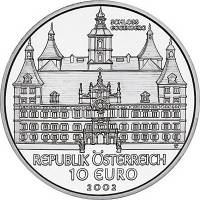 (002) Монета Австрия 2002 год 10 евро "Замок Эггенберг, Кеплер"  Серебро Ag 925  UNC