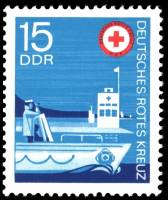 (1972-066) Марка Германия (ГДР) "Капитан"    Красный Крест ГДР III O