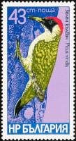 (1978-063) Марка Болгария "Зелёный дятел"   Дятлы II Θ