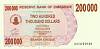 Банкнота Чек на предъявителя Зимбабве 2007-2008 год 200 000 долларов Электростанция   UNC