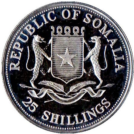 (2001) Монета Сомали 2001 год 25 шиллингов &quot;Перл Харбор&quot;  Медь-Никель  PROOF