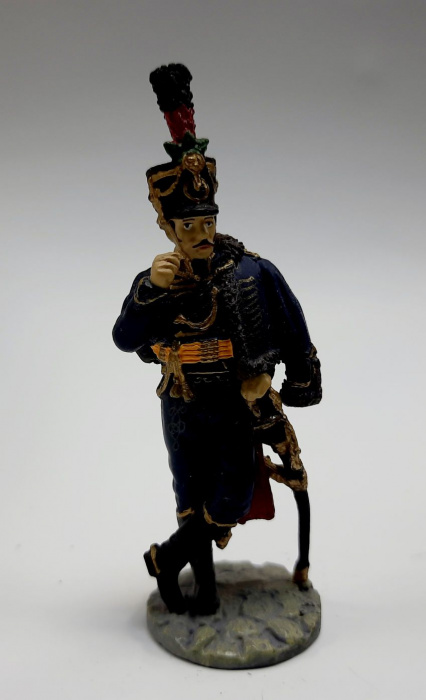 Оловянный солдатик &quot;Младший офицер 1-го гусарского полка, 1813-1814 г.&quot;