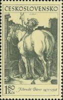 (1969-023) Марка Чехословакия "Лошадь и солдат"    Лошади III Θ