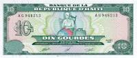 Банкнота Гаити 1991 год 10 гурдов Катрин Флон   UNC