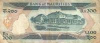 (№1986P-39a) Банкнота Маврикий 1986 год "200 Rupees"