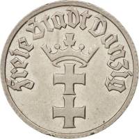 (№1932km153) Монета Вольный город Данциг 1932 год frac12; Gulden