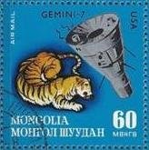 (1972-079) Марка Монголия "Джемини-7"    Освоение космоса III Θ