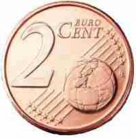 (2008) Монета Австрия 2008 год 2 цента   Сталь, покрытая медью  UNC