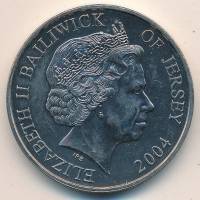 () Монета Остров Джерси 2004 год 5 фунтов ""   UNC