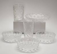 Хрусталь розетки 3 шт Блюдце и 2 стакана СССР