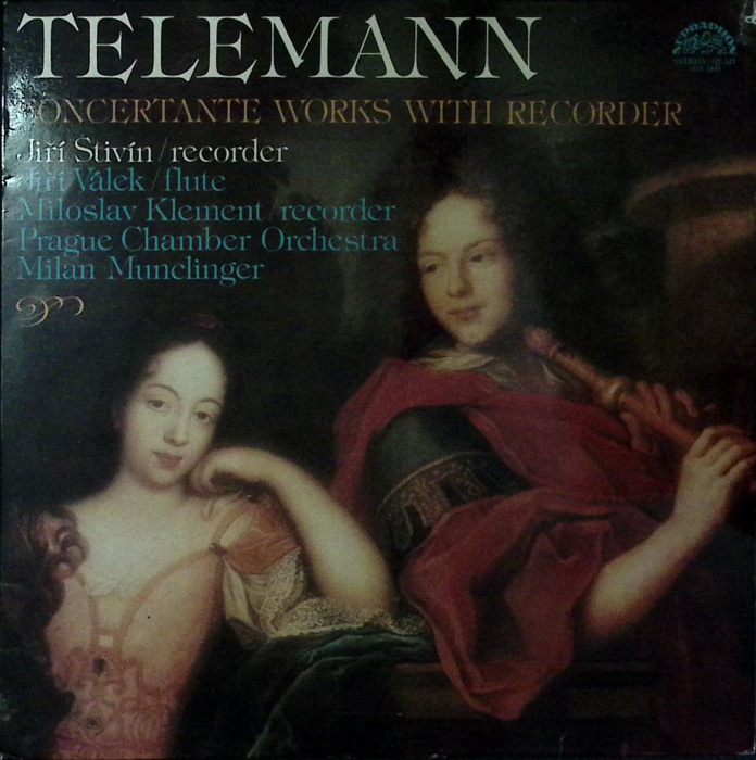 Пластинка виниловая &quot;G. Telemann. Concertante works with recorder&quot; Supraphon 300 мм. (Сост. отл.)