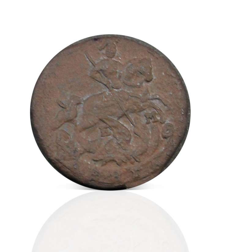 (1766, ЕМ) Монета Россия 1766 год 1/2 копейки   Деньга  VF
