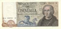 (№1973P-102b) Банкнота Италия 1973 год "5,000 Lire (2nd Type)" (Подписи: Carli and Barbarito)