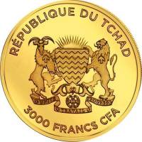 () Монета Чад 2017 год 3000  ""   Биметалл (Платина - Золото)  UNC