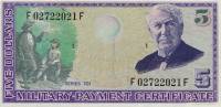 (№1970P-M104) Банкнота США 1970 год "5 Dollars"