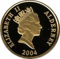 (№2004km39) Монета Олдерни 2004 год 25 Pounds (60-летия "дня д")