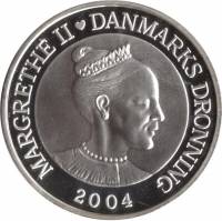 (№2004km895) Монета Дания 2004 год 200 Kroner (Свадьба наследного принца Фредерика усилитель ЕКВ)