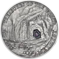 (№2013) Монета Палау 2013 год 5 Dollars (Аметист)